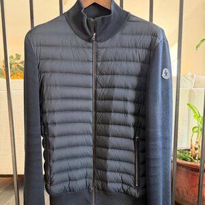 Moncler Padded Cotton Cardigan - Night Blue MEN L